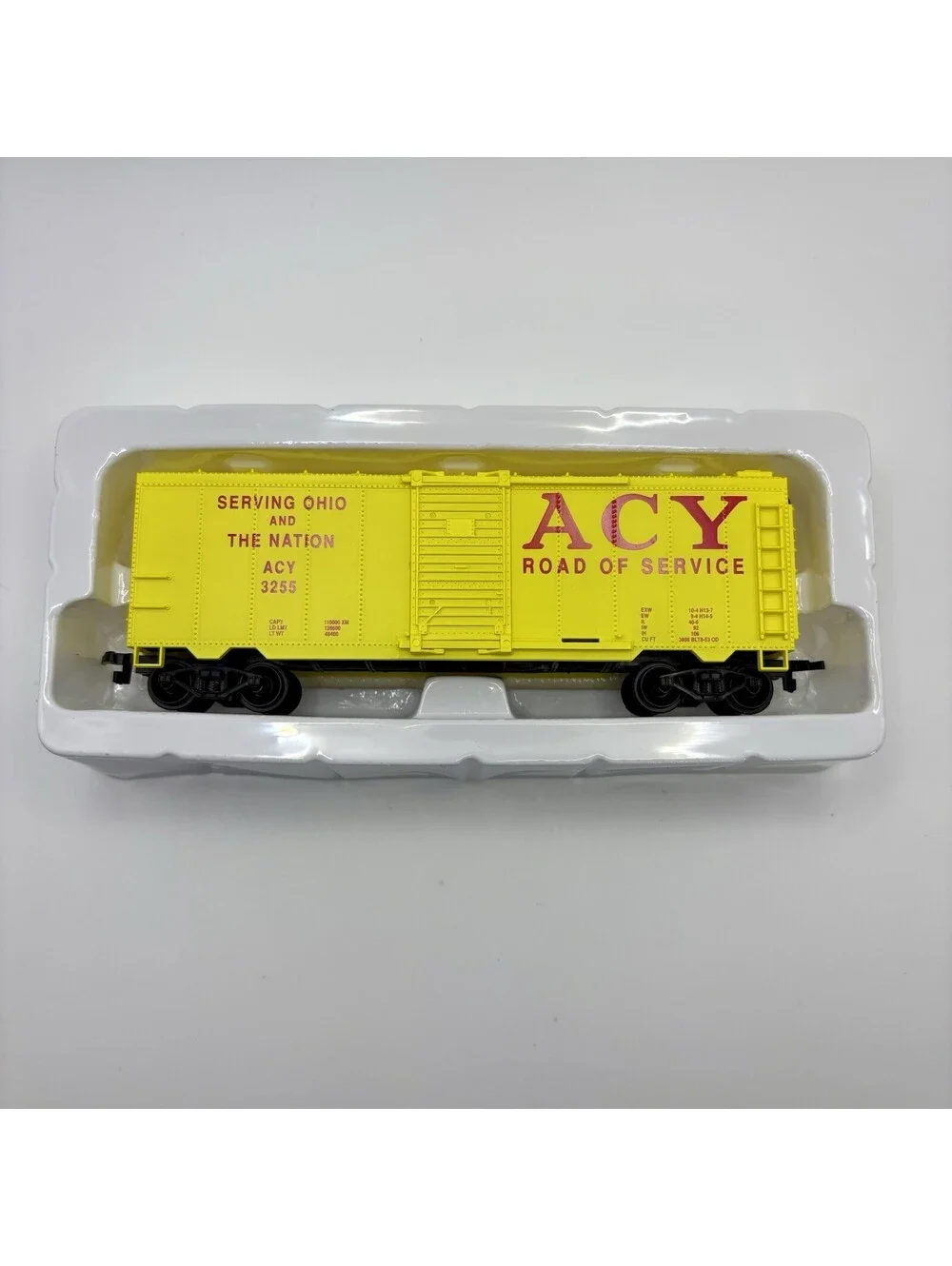 HO Scale LIFE-LIKE #8577 40' BOX CAR ACY #3255 YELLOW New Open Box